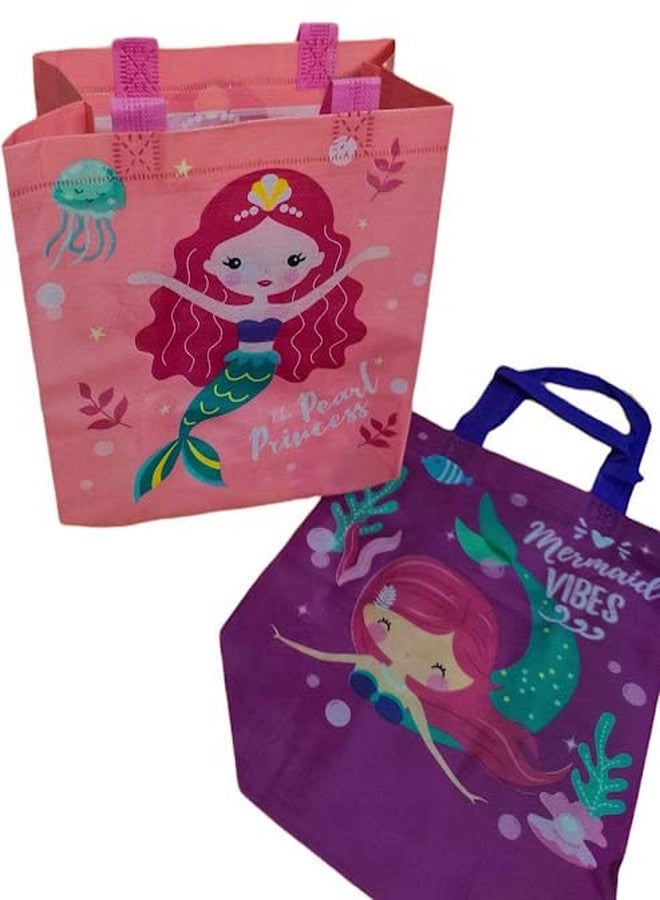 Tera13 TERA 13 Return Gifts For Girls (pack of 6 pcs) Mermaid Theme Carry Bag, Shopping Bag, Gifting Bag, Multipurpose Reusable Carry Bag, Birthday Gifting Bags - Image 3